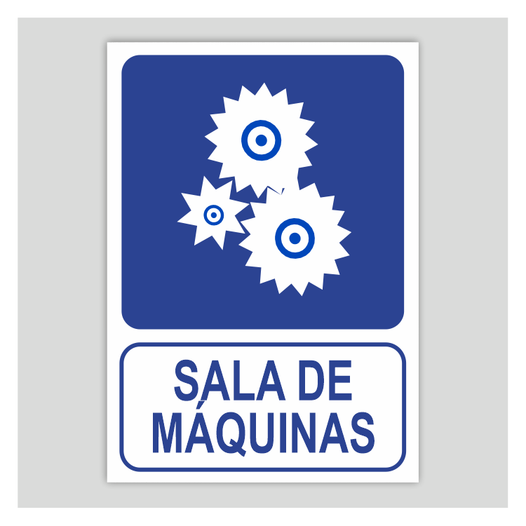 Cartell informatiu de sala de màquines