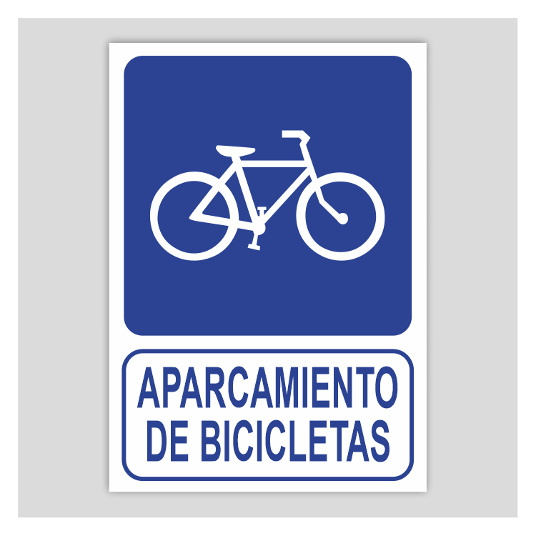 Cartel d'apacament de bicicletes