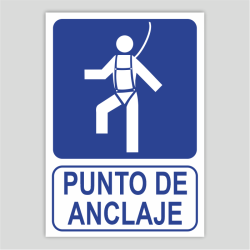 Cartell de punt d'ancoratge (per arnès)