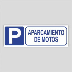 Cartell d'aparcament de motos