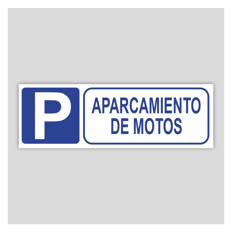 Cartell d'aparcament de motos