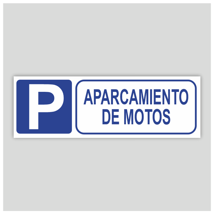 Cartel de aparcamiento de motos