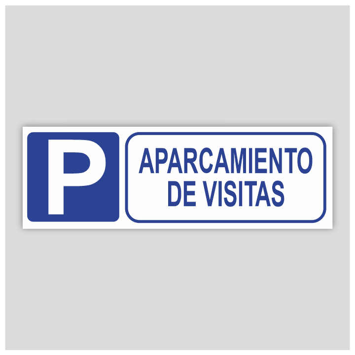 Cartel informativo de aparcamiento de visitas