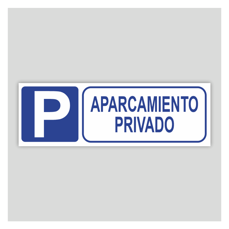 Cartell informatiu d'aparcament privat
