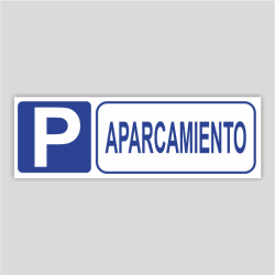 Cartel informativo de aparcamiento