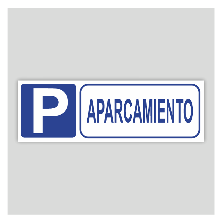 Cartel informativo de aparcamiento