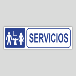 Cartel de servicios (aseos)