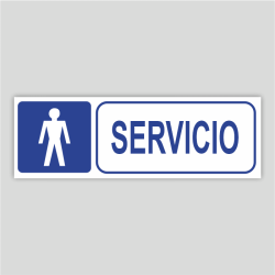 Cartell de servei de cavallers (lavabo)