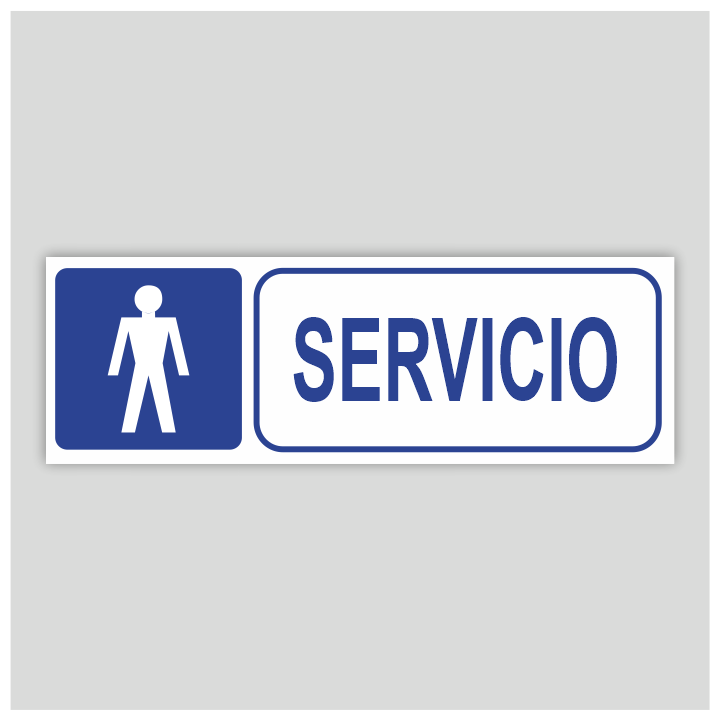 Cartell de servei de cavallers (lavabo)