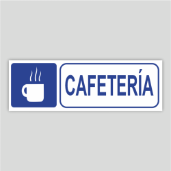 Cartel informativo de cafetería