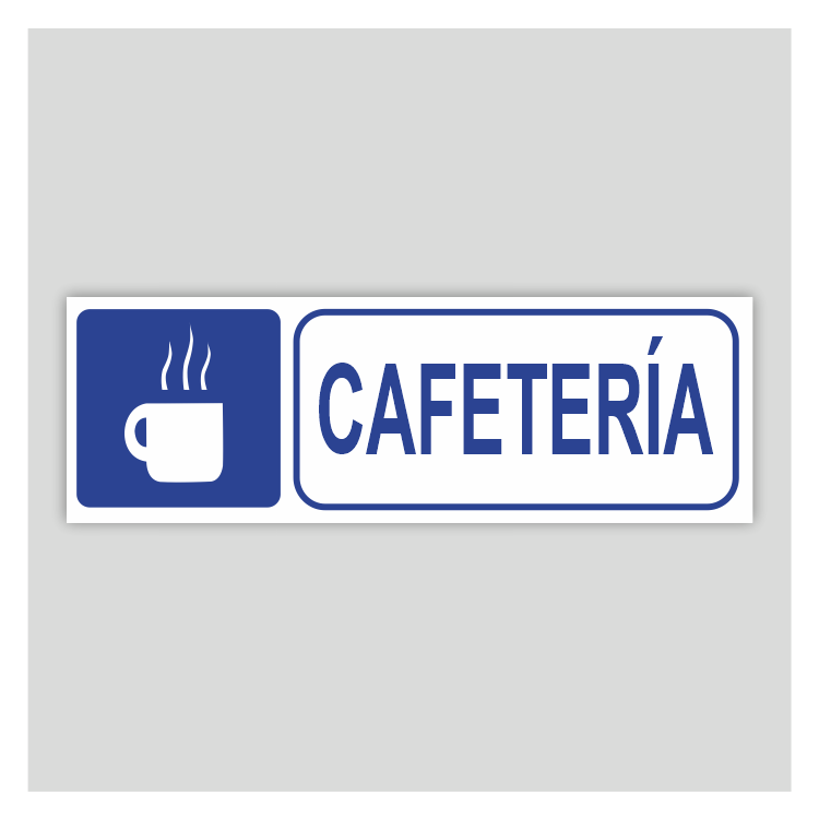 Cartel informativo de cafetería