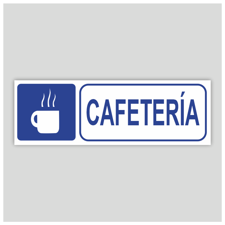 Cartel informativo de cafetería