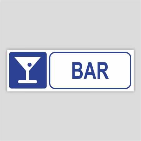 Cartel informativo de Bar