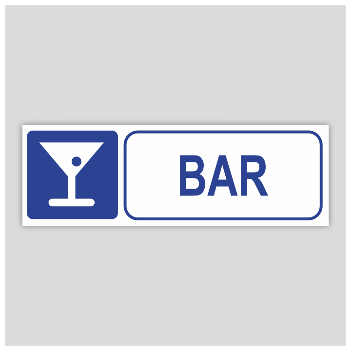 Cartel informativo de Bar