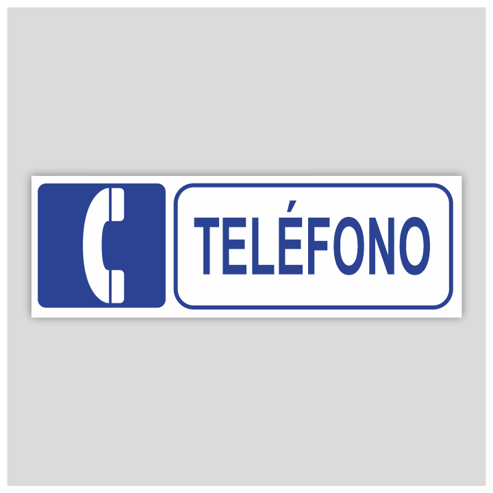 Cartel informativo de teléfono