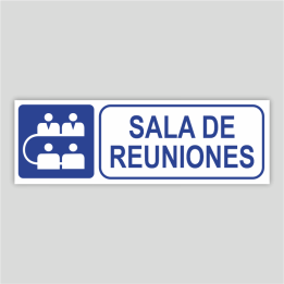 Cartel informativo de Sala de reuniones