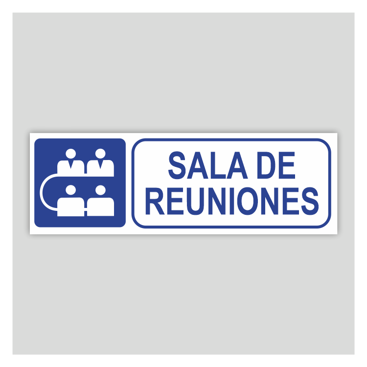 Cartel informativo de Sala de reuniones