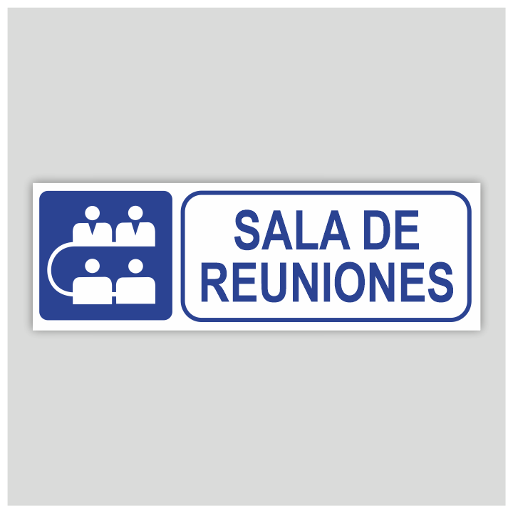 Cartel informativo de Sala de reuniones