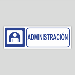 Cartel informativo de Administración
