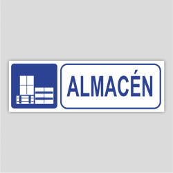 Cartel informativo de Almacén