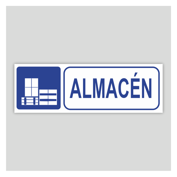 Cartel informativo de Almacén