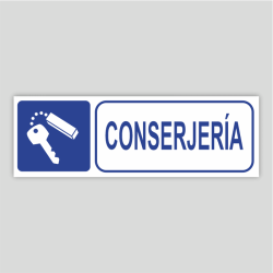 Cartel de puesto de conserjería