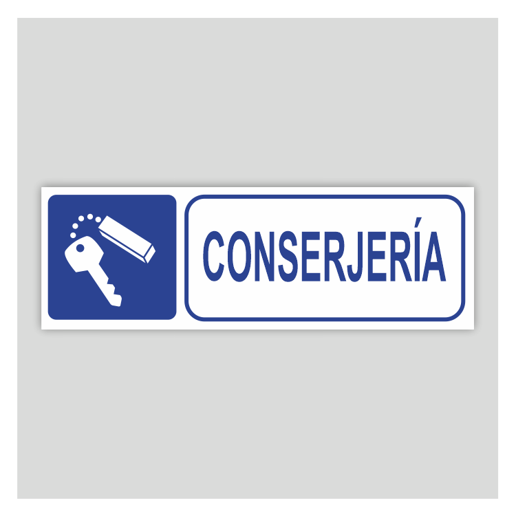 Cartel de puesto de conserjería