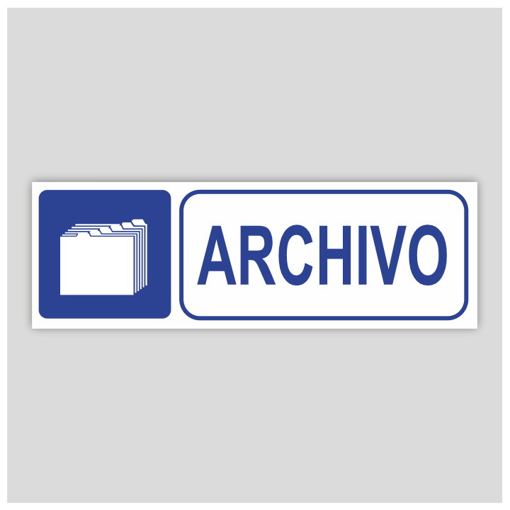Cartell informatiu per senyalitzar un arxiu