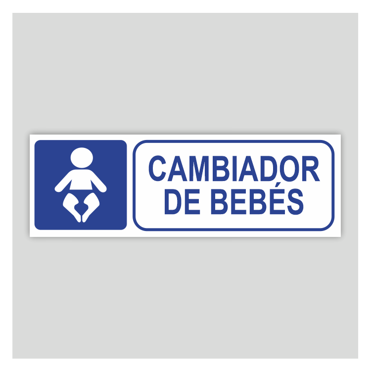 Cartel de cambiador de bebés