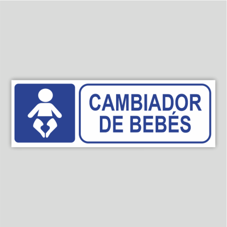 Cartel de cambiador de bebés