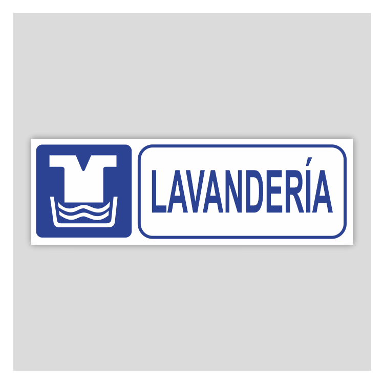 Cartel señalizador de lavandería