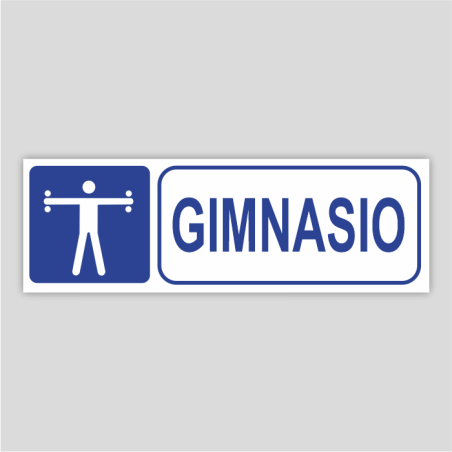 Cartel informativo para señalizar un gimnasio