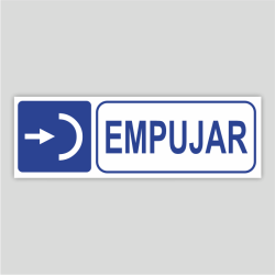 Cartel informativo - Empujar