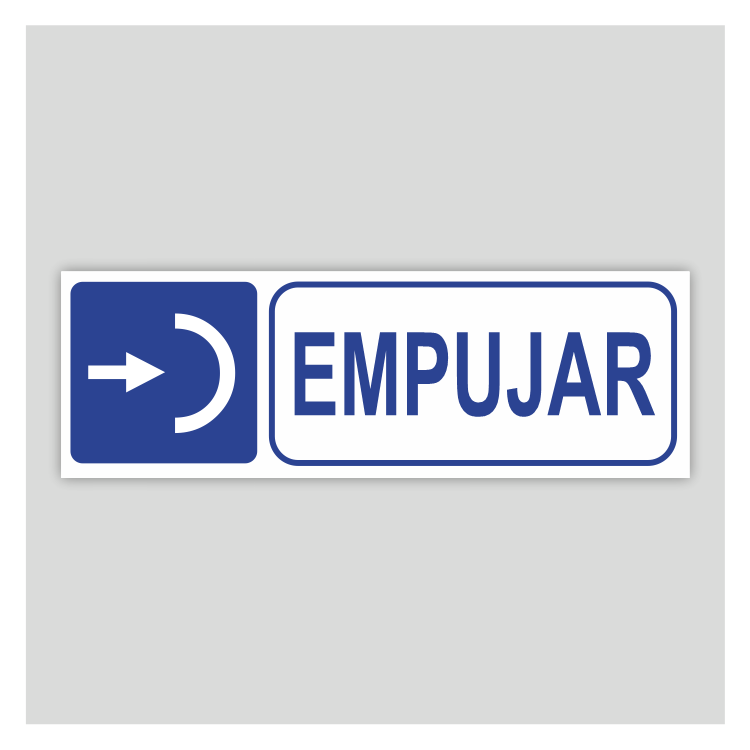 Cartel informativo - Empujar