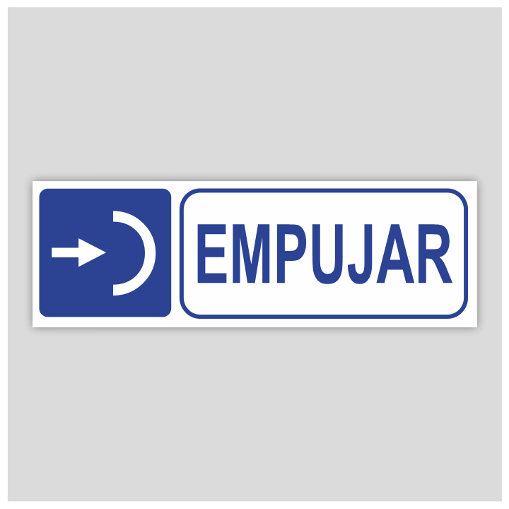 Cartel informativo - Empujar