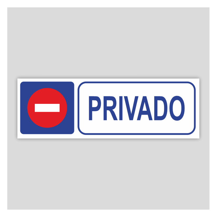 Cartel informativo - Privado