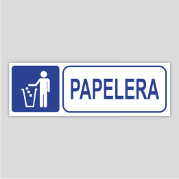 Cartel informativo - Papelera