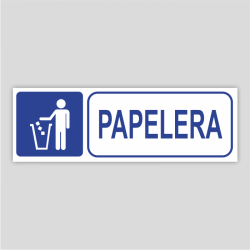 Cartel informativo - Papelera