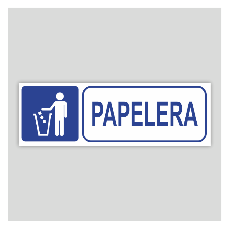 Cartel informativo - Papelera