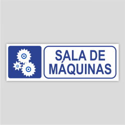 Cartel informativo "Sala de máquinas"