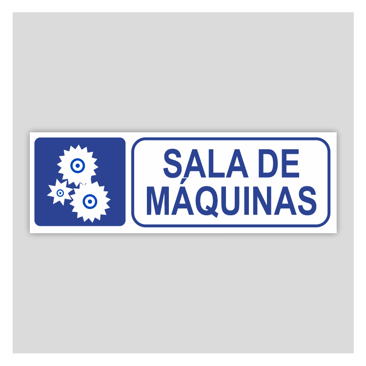 Cartel informativo "Sala de máquinas"