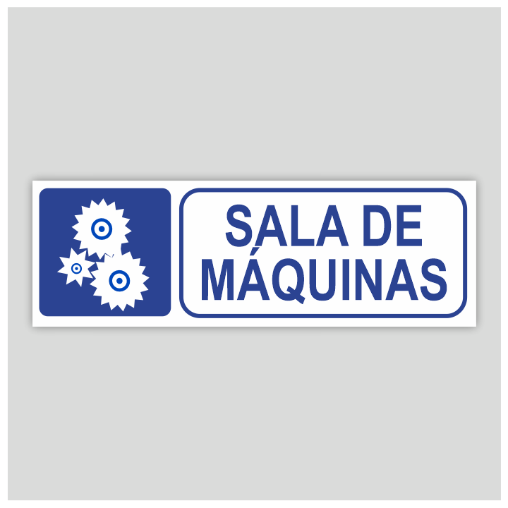 Cartel informativo "Sala de máquinas"