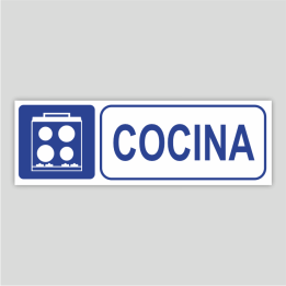 Cartel informativo "Cocina"