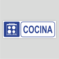 Cartel informativo "Cocina"