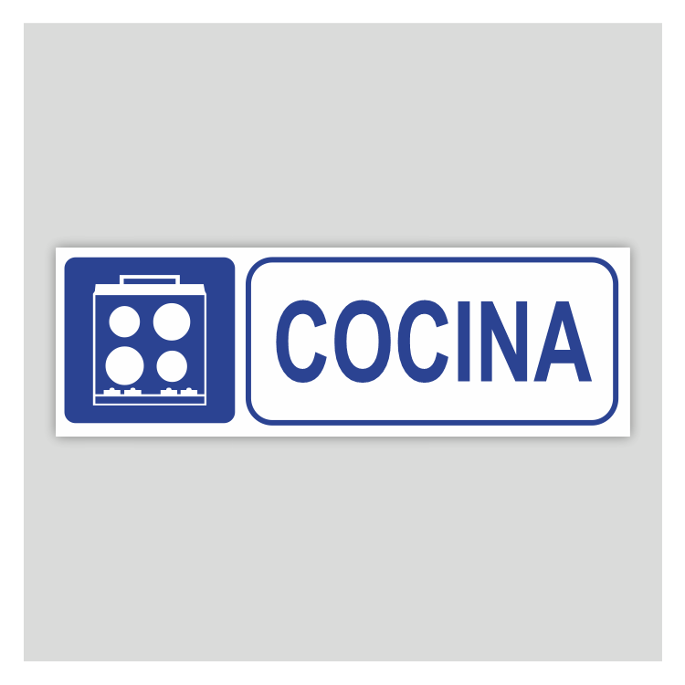 Cartel informativo "Cocina"