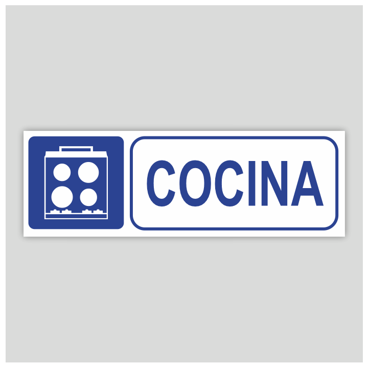 Cartel informativo "Cocina"