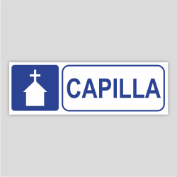 Cartel informativo "capilla"