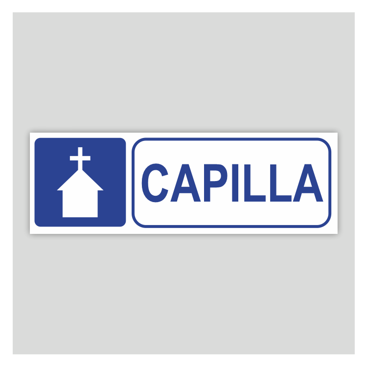 Cartel informativo "capilla"