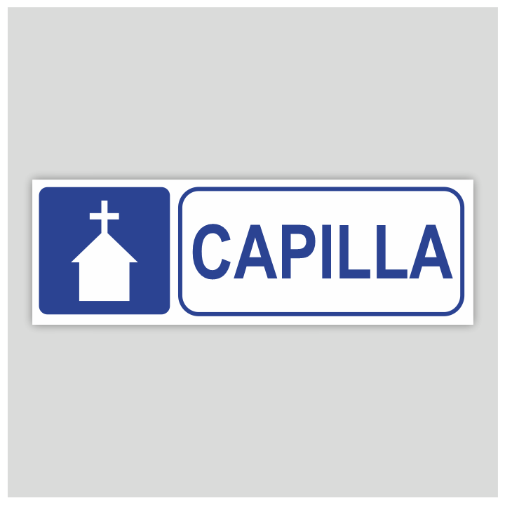 Cartel informativo "capilla"