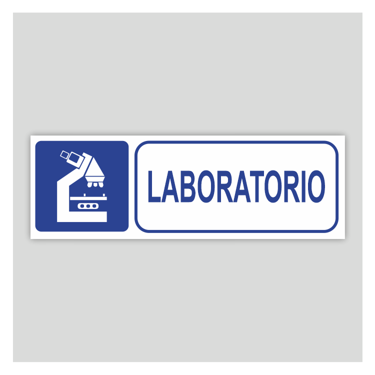 Cartel informativo "Laboratorio"